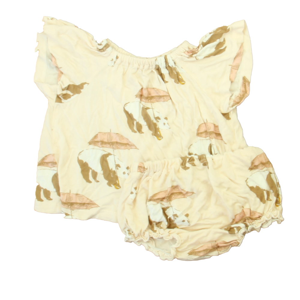 Milk Barn Girls Pink Pandas Apparel Sets size: 3-6 Months